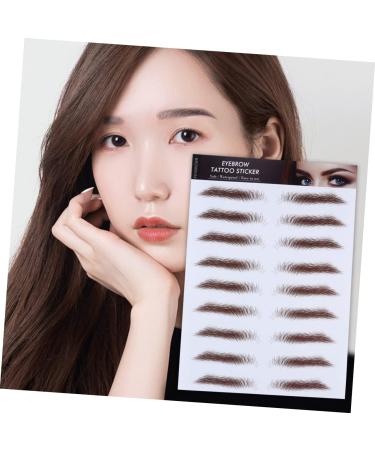 Mipcase 4pcs Eyebrow Stickers Blush Makeup Eyebrow Transfers Stickers Imitation Eyebrow 6d Stencil Bionic 1 count (Pack of 1) Brown - Buy Online on GoSupps.com