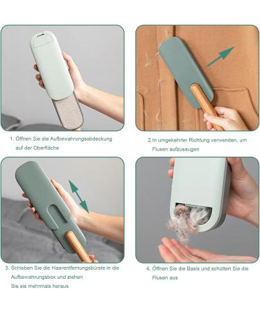 Eco-Friendly Cat Hair Remover Brush | Reusable Lint Removal Tool for Clothing & Pet Hair - Green - Buy Online on GoSupps.com