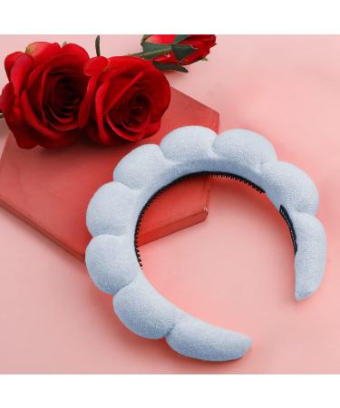 Spa Headband Puffy Soft Facial Makeup Headband for Women Girls Washing Face and Facial Mask (Blue) - Buy Online on GoSupps.com