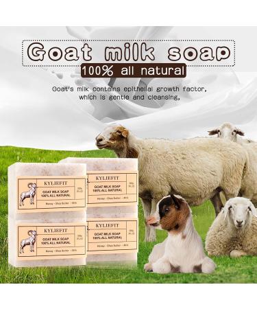 AILKE BOOST LUSTER Natural goats milk soap bar with honey shea butter brightens moisturizes exfoliates nourishes for soft healthy skin improves dull skin for face body hands 200 g pack of 5 - Buy Online on GoSupps.com