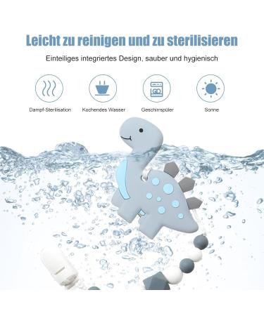 RZMZBY Teething Ring for Babies - BPA-Free Silicone & Wooden Teething Toy | Safe Baby Teething Aid & Activity Set - Buy Online on GoSupps.com