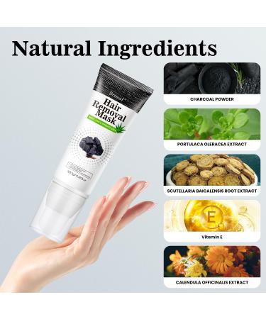 Brzeaf Hair Removal Cream & Charcoal Mask - Effective Painless Depilatory Solution for Legs Bikini Arms & Underarms for Women & Men - Buy Online on GoSupps.com