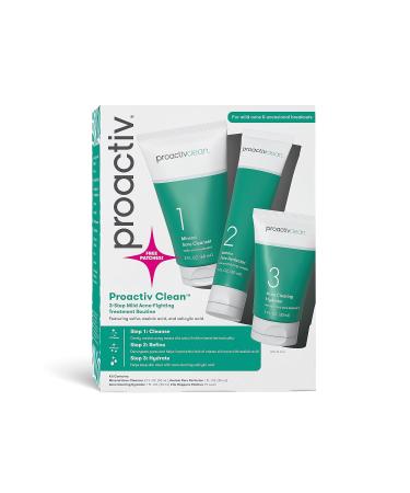 Proactiv Clean 3 Step Acne Treatment Kit - Sulfur Cleanser Azelaic Acid Serum & Moisturizer for Acne Prone Skin - 30 Day Supply + Zits Happen Pimple Patches - Buy Online on GoSupps.com