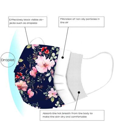Lulupi 10-Piece Elegant Flower Motif Adult Mouth and Nose Protection Bandana Scarf - Breathable Women's Face Mask for Enhanced Comfort - International Shipping Available - Buy Online on GoSupps.com