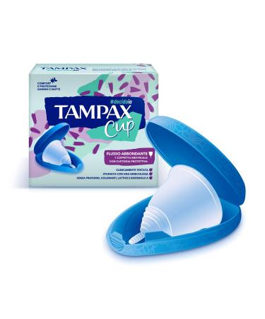 Tampax Cup Menstrual Cup Reusable with Protective Cover Heavy Flow