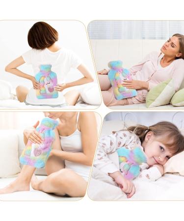 Soft Unicorn Plush Hot Water Bottle with Washable Cover - 1L Natural Rubber - Green - Buy Online on GoSupps.com