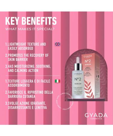 GYADA Soothing & Hydrating Face Serum N.2 - Vitamin F & Blueberry Extract for Sensitive Skin - Vegan Cruelty-Free 1 fl oz - Buy Online on GoSupps.com
