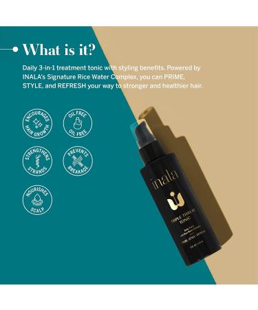 Inala Triple Threat Tonic - 3-in-1 Rice Water Treatment for All Hair Types 5 Fl Oz - Buy Online on GoSupps.com
