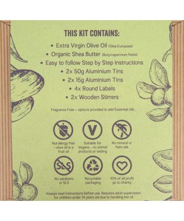 DIY Body Butter & Lip Balm Kit | Vegan Beauty Gift Set for Teens | Teen Birthday Gift | Ethical 100% Natural Ingredients | Craft Kit for Creative Fun - Buy Online on GoSupps.com