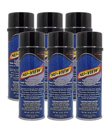 NU-VIEW Concession & Food Equipment Cleaner Case of 6 (20 oz Cans) 6 count (2030)