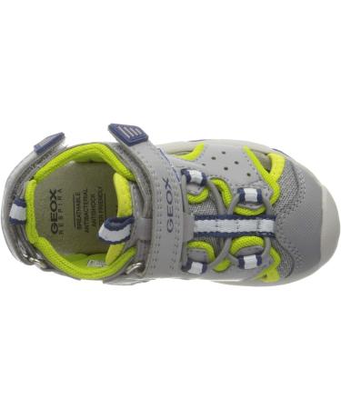 Geox Boy's B Sandal Multy 6 UK - Grey Lime Green | Breathable Kids' Sandal - Buy Online on GoSupps.com