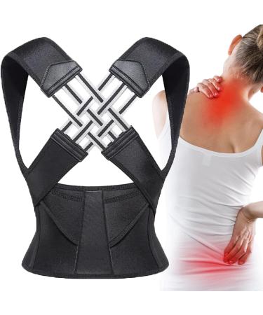 Amoyeric Posture Back Straightener for Men and Women, Back Straightener with Adjustable Back Belt, Lightweight and Breathable Back Support