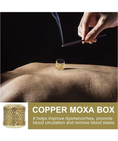 FARUTA Copper Moxa Box for Moxibustion Therapy | Portable Moxa Stick Cans | 10pcs Anti-Ash Net - Buy Internationally - Buy Online on GoSupps.com