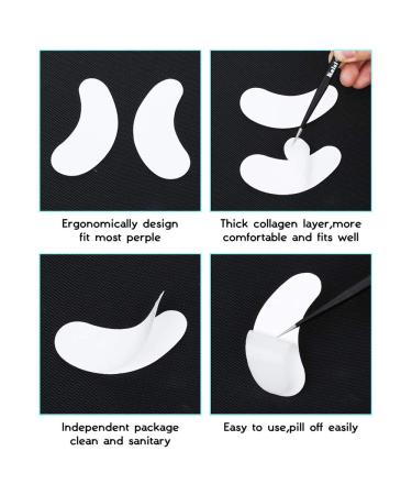 RZJZGZ Under Eye Gel Pads - 200Pairs | Lint Free Eyelash Extension & Makeup Gel Patches - Buy Online on GoSupps.com