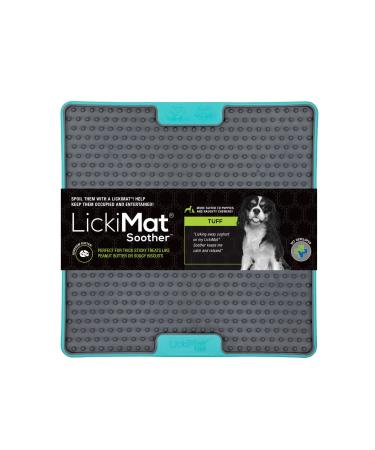 Lickimat Tuff, Heavy-Duty Dog Slow Feeders Lick Mat, Boredom Anxiety Reducer Perfect for Food, Treats, Yogurt, or Peanut Butter. Fun Alternative to a Slow Feed Dog Bowl! Turquoise Soother - Buy Online on GoSupps.com