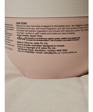 Ciroa Pink Rose & Oat Milk Body Scrub - 21.2 oz | Luxury Exfoliating Skincare for All Skin Types | International Shipping Available - Buy Online on GoSupps.com