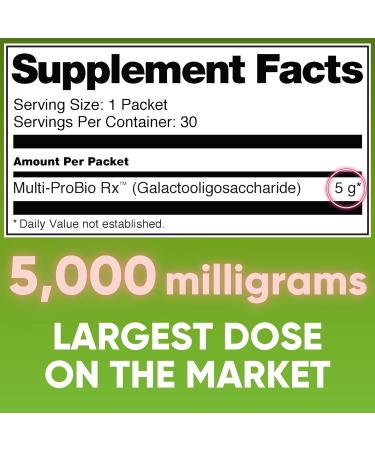 High Potency GOS Prebiotic Fiber Syrup 5g Galactooligosaccharides Supports Digestive Regularity Gut Health & Immune Support Helps Reduce Bloating & Cravings 30 Servings No Grit Sweet Taste - Buy Online on GoSupps.com