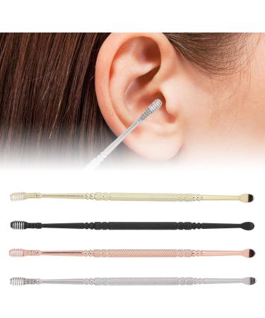 Earwax Removal Kit 4 Colors Stainless Steel Double Head Ear Spoon 360 Spiral Earwax Remover Cleaning Tool for Earwax Removal - Buy Online on GoSupps.com