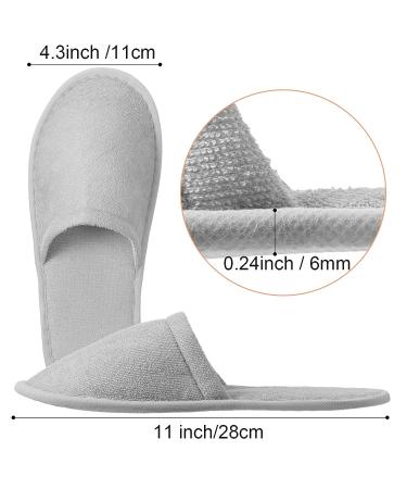 12 Pairs Non Slip Disposable Indoor Slippers - Closed Toe Bridesmaids Slippers for Guests - Hotel Interiors, Travel, Daily Home Use (Black/Gray/White/Beige) - Buy Online on GoSupps.com