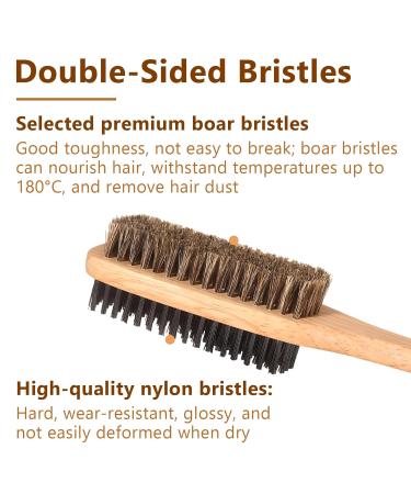 Buy Wooden Beard & Moustache Brush - Double-Sided Professional Shaving Accessories for Men - International Shipping Available - Buy Online on GoSupps.com