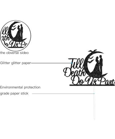 Mi Bautizo Till Death Do Us Part Cake Topper Halloween Wedding Cake Topper Wedding Cake Topper Funny Cake Topper Mr And Mrs Halloween Bachelorette Bridal Shower Party Cake Decorations Black - Buy Online on GoSupps.com