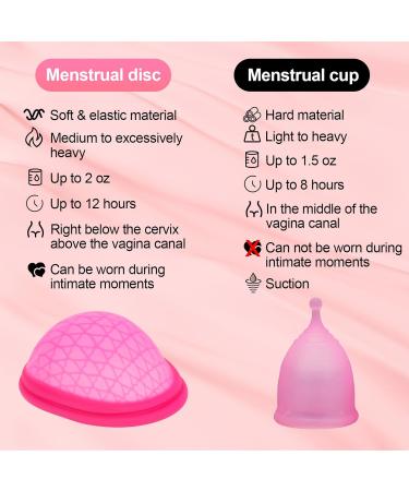 CTDMJ Menstrual Disc Set of 2 (S & L) + Storage Bag | Reusable Medical-Grade Silicone | Soft Period Disc | Feminine Hygiene Cups - Buy Online on GoSupps.com