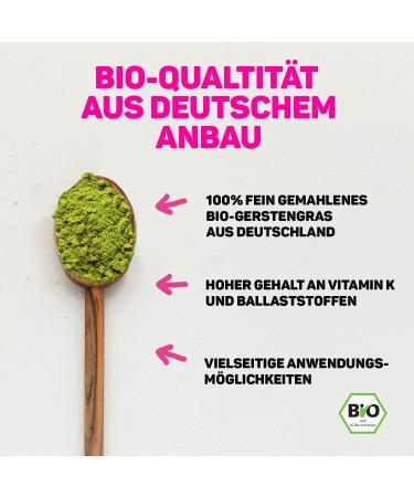 Leepur Organic Barley Grass Powder 1kg - Raw Vegan Gluten-Free Lactose-Free German Cultivation High-Quality Superfood - Buy Online on GoSupps.com