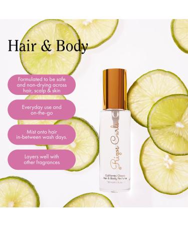 Rizos Curls California Classic Hair & Body Perfume. Fragrance Mist Non Drying and Long Lasting Natural Safe Ingredients Vegan and Cruelty Free - Buy Online on GoSupps.com