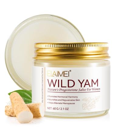 Wild Yam Cream for Hormone Balance - Organic Wild Yam Root Cream for Women Wild Yam Cream Organic Rich In Vitamins for Menopause-Related Issues In Women Facial Moisturizer for All Skin 2 OZ