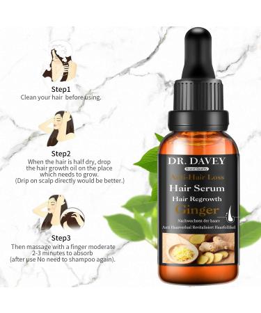 Hair Growth Serum - Vitamins for Hair Loss & Regrowth - Ginger Oil for Thinning/Balding - Repairs Follicles - Stronger Hair - Men & Women Hair Treatment - Buy Online on GoSupps.com