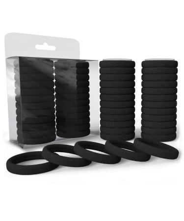 Levani 50s hair tie set - high -quality hair tie made of cotton - braid rubber for men and women - hair rubber bands - 50 pieces (black 4 cm) black 4 cm - Buy Online on GoSupps.com