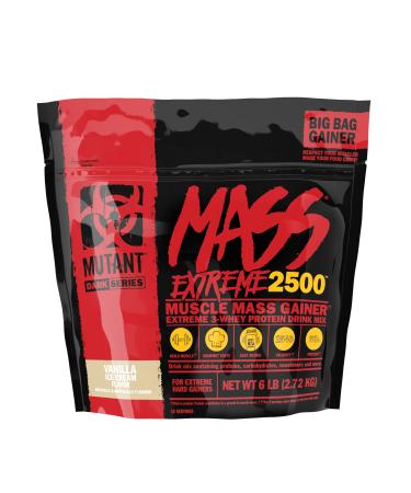 Mutant Mass Extreme Gainer  Whey Protein Powder  Build Muscle Size and Strength  High Density Clean Calories  6 lbs  Vanilla Ice Cream Vanilla Ice Cream 6 Pound (Pack of 1)