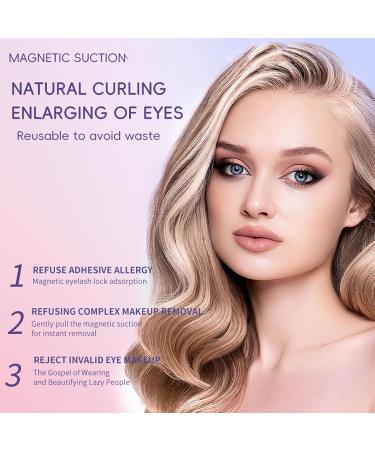 Magnetic Eyelashes Natural Look - Magnetic Lashes No Glue or Eyeliner Needed - Magnetic False Eyelashes with Applicator - Natural Look Reusable Magnetic Eyelashes - Easy to Wear and Remove - Buy Online on GoSupps.com