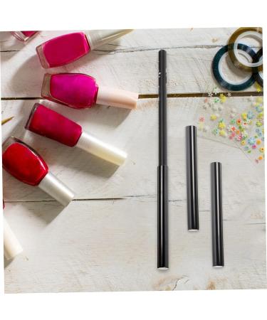 Housoutil 30 Pcs Nail Pen Cap Nail Art Decoration Nail Tool Nail Art Pen Nail Pen Sleeves Metal Nail Polish Blackx5pcs 8x0.8x0.8cmx5pcs - Buy Online on GoSupps.com