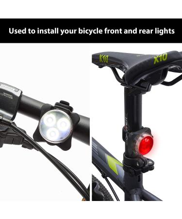 12 Pack Silicone Bicycle Light Straps - Cycling Rubber Mount Bands for Bike Lights in Black - Buy Online on GoSupps.com