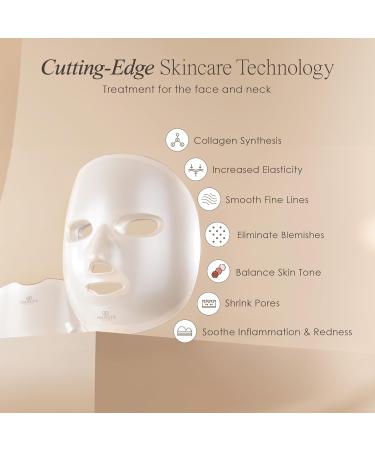 Project E Beauty Photon Skin Rejuvenation Face & Neck Mask | Wireless LED Photon Therapy 7 Color Light Treatment Anti Aging Wrinkles Facial Beauty Skin Care Mask - Buy Online on GoSupps.com
