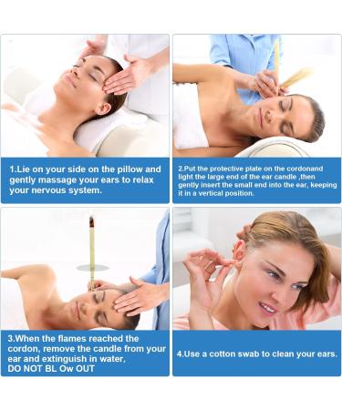 32pcs All Natural Beeswax Hopi Ear Candle Cones with Drip Protectors - Ear Wax Removal Kit - Buy Online on GoSupps.com