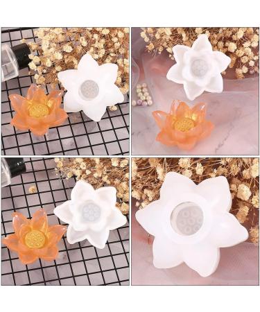 NUOBESTY 6 Pcs Silicone Mold Candle Molds Diy Resin Candle Holder 3d Creative Crystal Epoxy Mold Cake Simple Whitex2pcs 4X7CMx2pcs - Buy Online on GoSupps.com