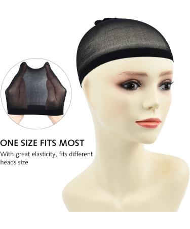 Yamel Stocking Wig Caps Black - 4 Pack, Stretchy Nylon Caps for Women - Buy Online on GoSupps.com