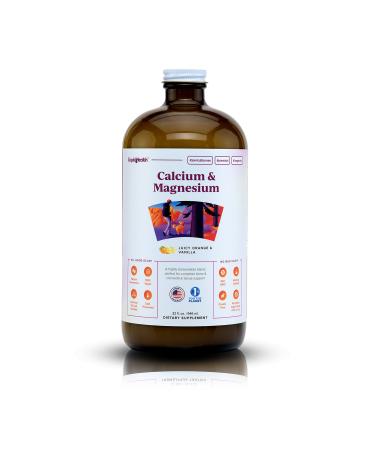 LIQUIDHEALTH 32 Fl Oz Calcium and Magnesium Liquid Supplement Joint and Bones Tissue Support Citrate Vegetarian Natural Non GMO Vitamin D3 32 Fl Oz (Pack of 1)
