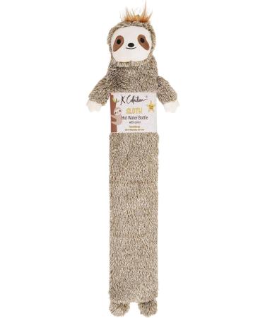 Extra Long 72cm Hot Water Bottle with Super Soft Sloth Plush Cover - 2L Capacity for Pain Relief on Aches or Injuries - Multi Colour - Buy Online on GoSupps.com