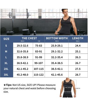MOLUTAN Men's Compression Shirt Shapewear | Chest & Abdomen Control Body Shaper | Slimming Undershirt Tank Top - Black, X-Large - Buy Online on GoSupps.com