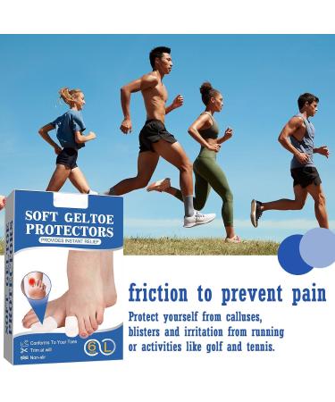 6 Pack Soft Gel Toe Caps for Men & Women - Toe Protectors for Corns, Blisters, Toenails - Flexible Cushions - White - Buy Online on GoSupps.com
