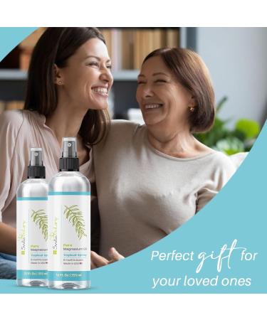 Pure Magnesium Oil Spray - Magnesium Spray for Feet - 12 fl oz (Lasts 9 Months) - USP Grade Organic Topical Magnesium Spray - Naturally Sources - eBook Included - Made in USA - Buy Online on GoSupps.com