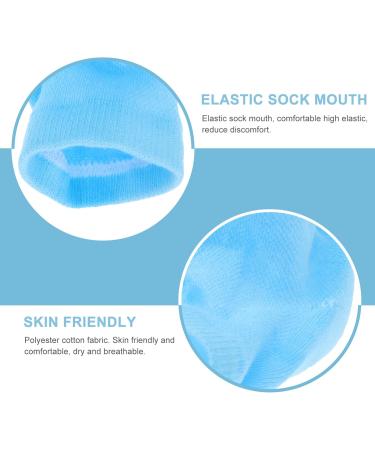 Lurrose 1set Heightening Socks Half Heel Height Increase moisturizing Heel Sleeves Heel moisturizing Sock Socks for Heels Silicone Half Shoe Lift Soft Gloves Polyester Cotton Men and Women Blue - Buy Online on GoSupps.com