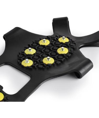 Willceal Ice Cleats - Rubber Snow Shoe Spikes with 10 Steel Studs for Traction | Yellow Medium - Buy Online on GoSupps.com