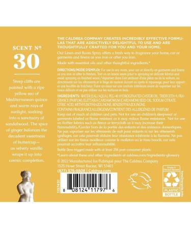 Caldrea Linen and Room Spray - Cardamom Seed Essential Oil Vanilla Quince Santal Plant-Derived Freshener 16 oz - International Shipping - Buy Online on GoSupps.com