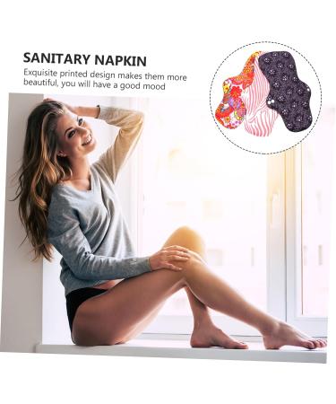 Clispeed 9-Piece Reusable Menstrual Inserts - Charcoal Bamboo Washable Period Pads in Various Colors - Buy Online on GoSupps.com
