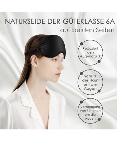 Buy Joyhabit 2 Pack Silk Sleep Masks for Women & Men | Adjustable Large Eye Masks for Peaceful Sleep - Black - Buy Online on GoSupps.com