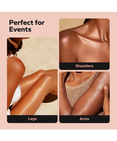 Body Shimmer Oil (4.1 Fl Oz) Body Shimmering Long-Lasting Moisturizing Body Oil for Radiant Glow Glitter Glow Oil Body & Face Makeup Rose Gold - Buy Online on GoSupps.com